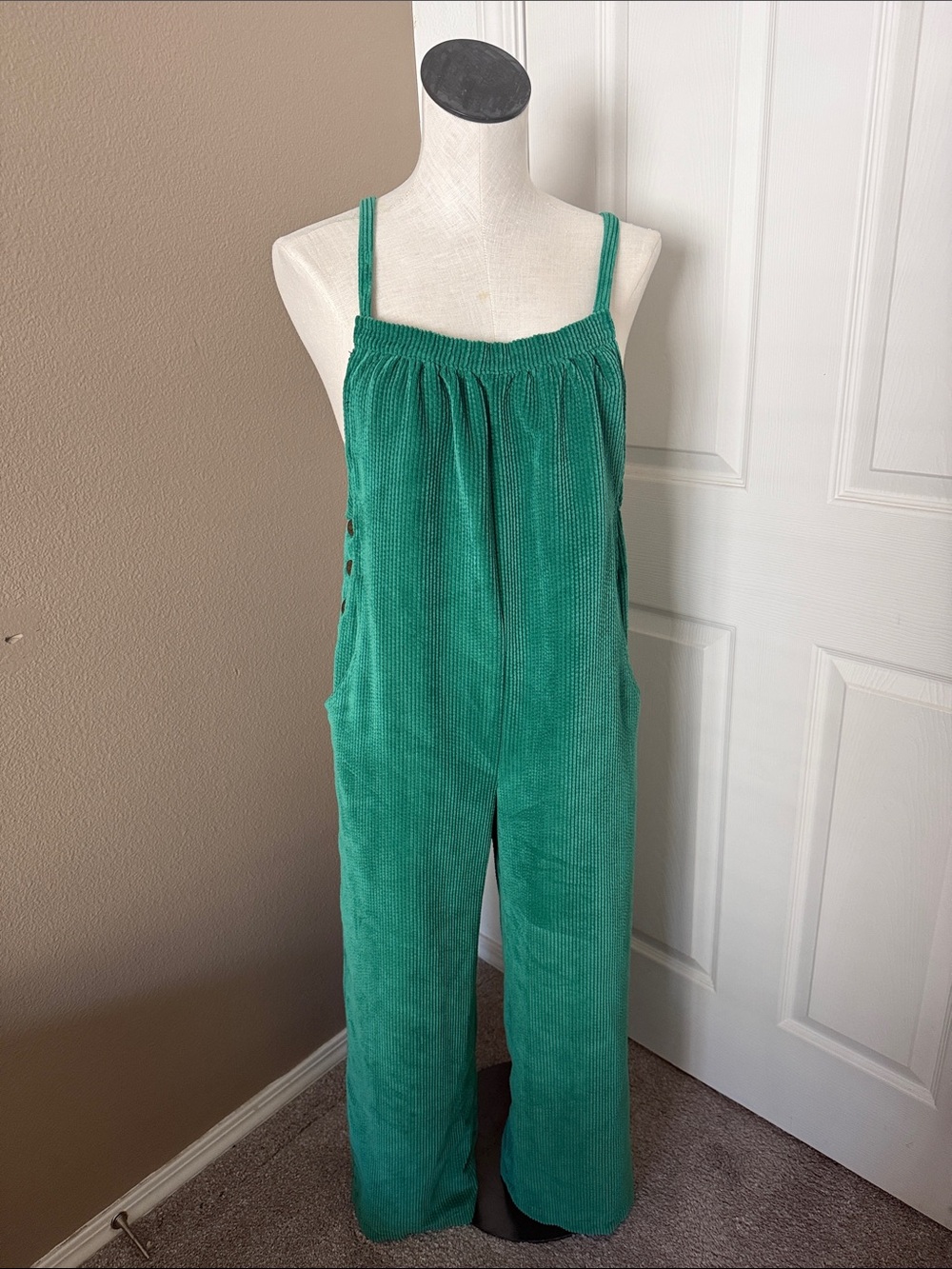 Green Women's Corduroy Overalls